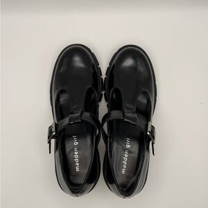 Madden Girl Chunky Platform Mary Jane Shoes Black Lug Sole Strap Women’s 7M